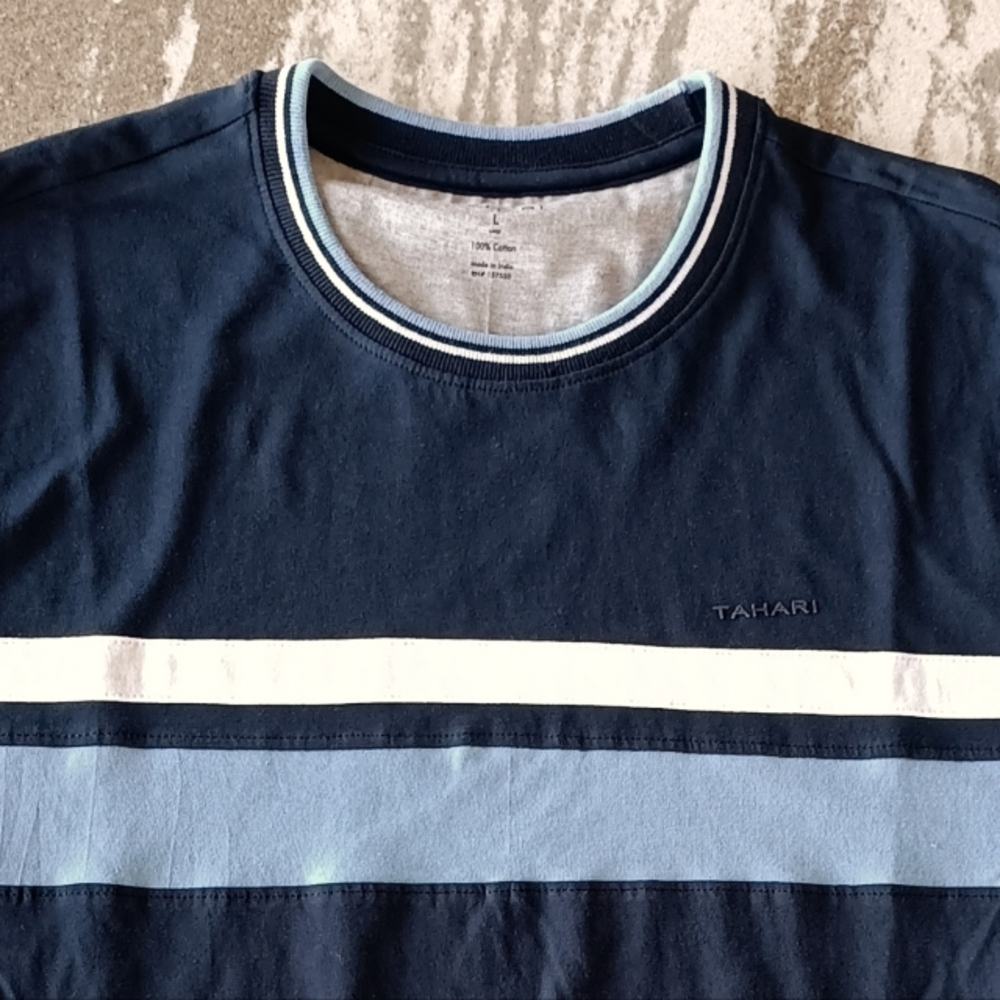 Tahari Men's Fashion Crewneck  T-shirt New Size Large